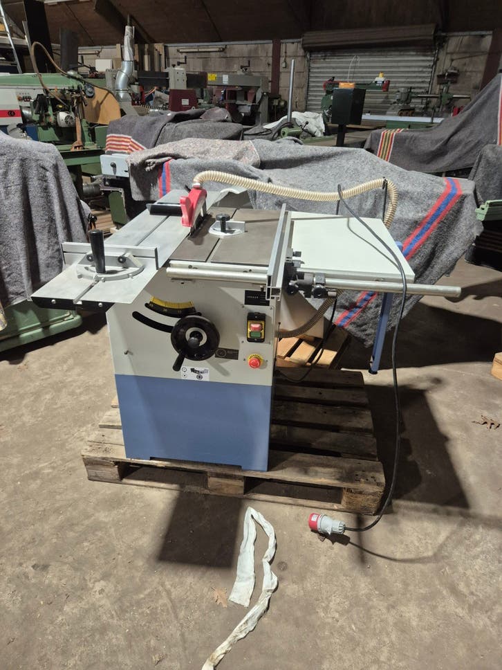 Zaagtafel 400V nieuw, met loopwagen – foto 1